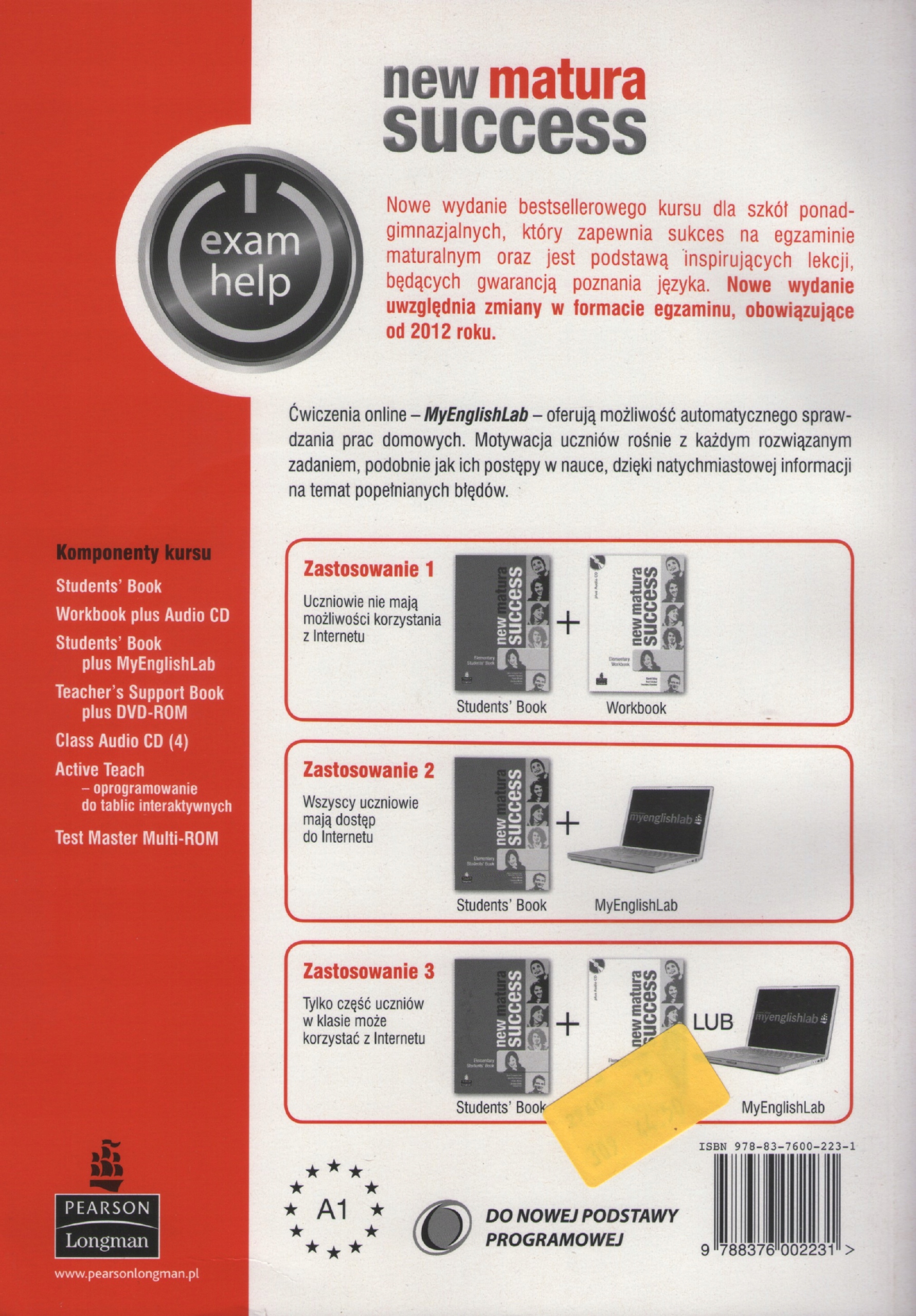 Matura Success NEW Elementary Workbook z płytą CD Język nauczany Angielski