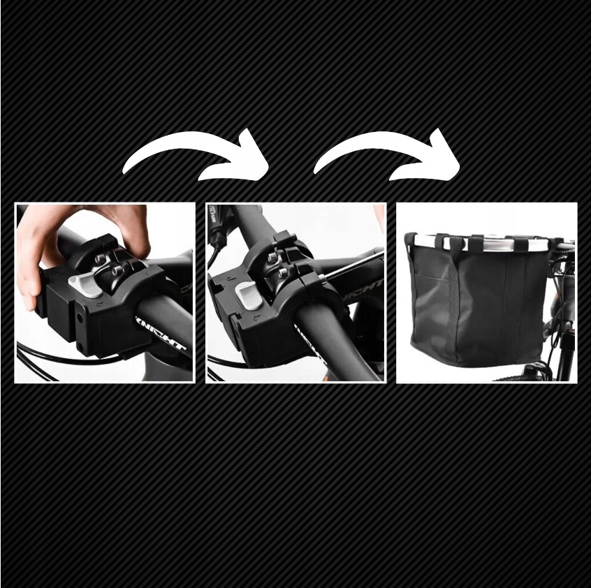 КОШИК ДЛЯ ВЕЛОСИПЕДА НА КЕРМО ВЕЛОСИПЕДНИЙ КОШИК ДЛЯ ВЕЛОСИПЕДА ПРИКРІПЛЕНА СУМКА + ТРИМАЧ Тип кошика для керма для керма