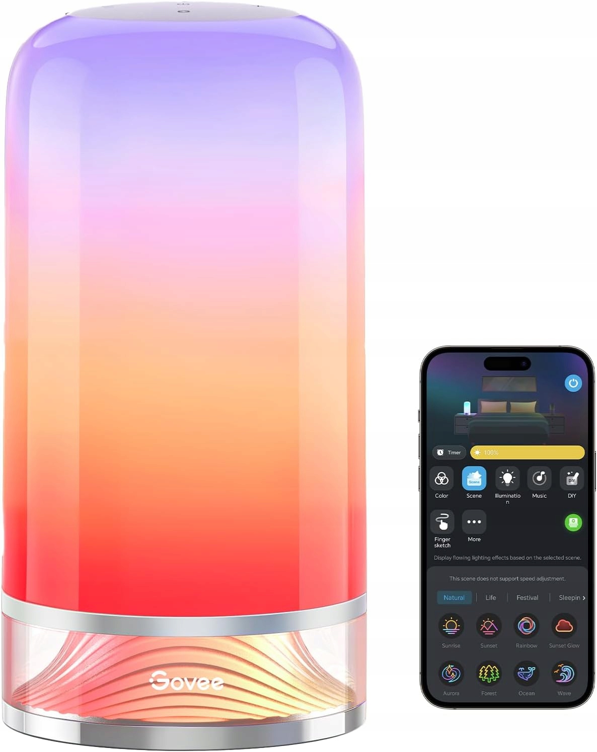 Stolová nočná Led lampa Govee Rgbic 2 Matter HomeKit Alexa 500lm