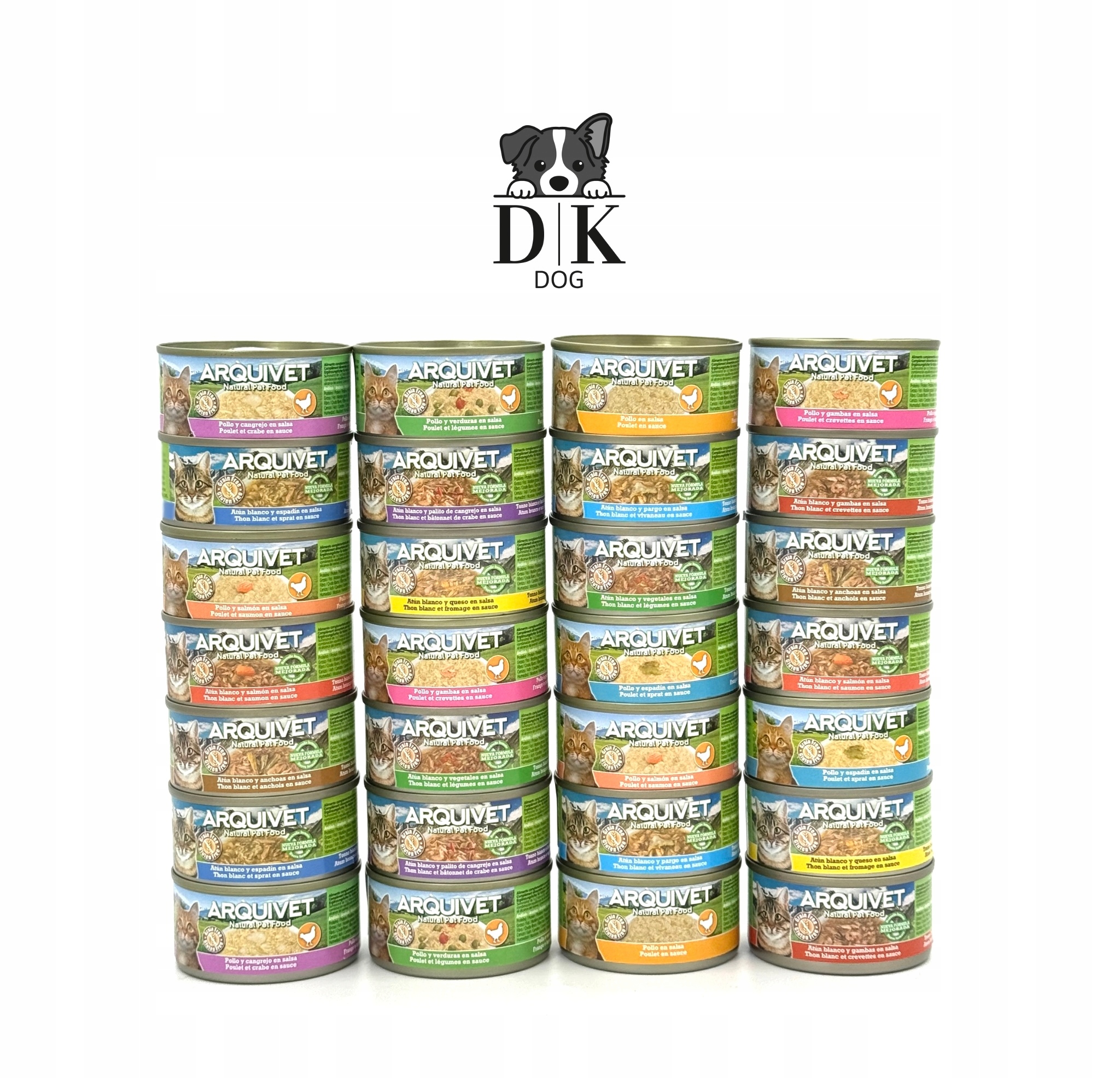 Levně Arquivet Plechovka pro kočky Sada MIX Chutí 24x80g