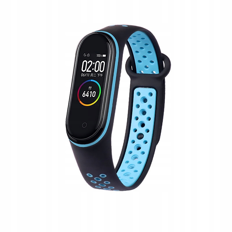 Pasek Opaska do Xiaomi Zamienna Mi Band 5/6/7 PERFOROWANA CZARNO-CZERWONA EAN (GTIN) 5906168067136