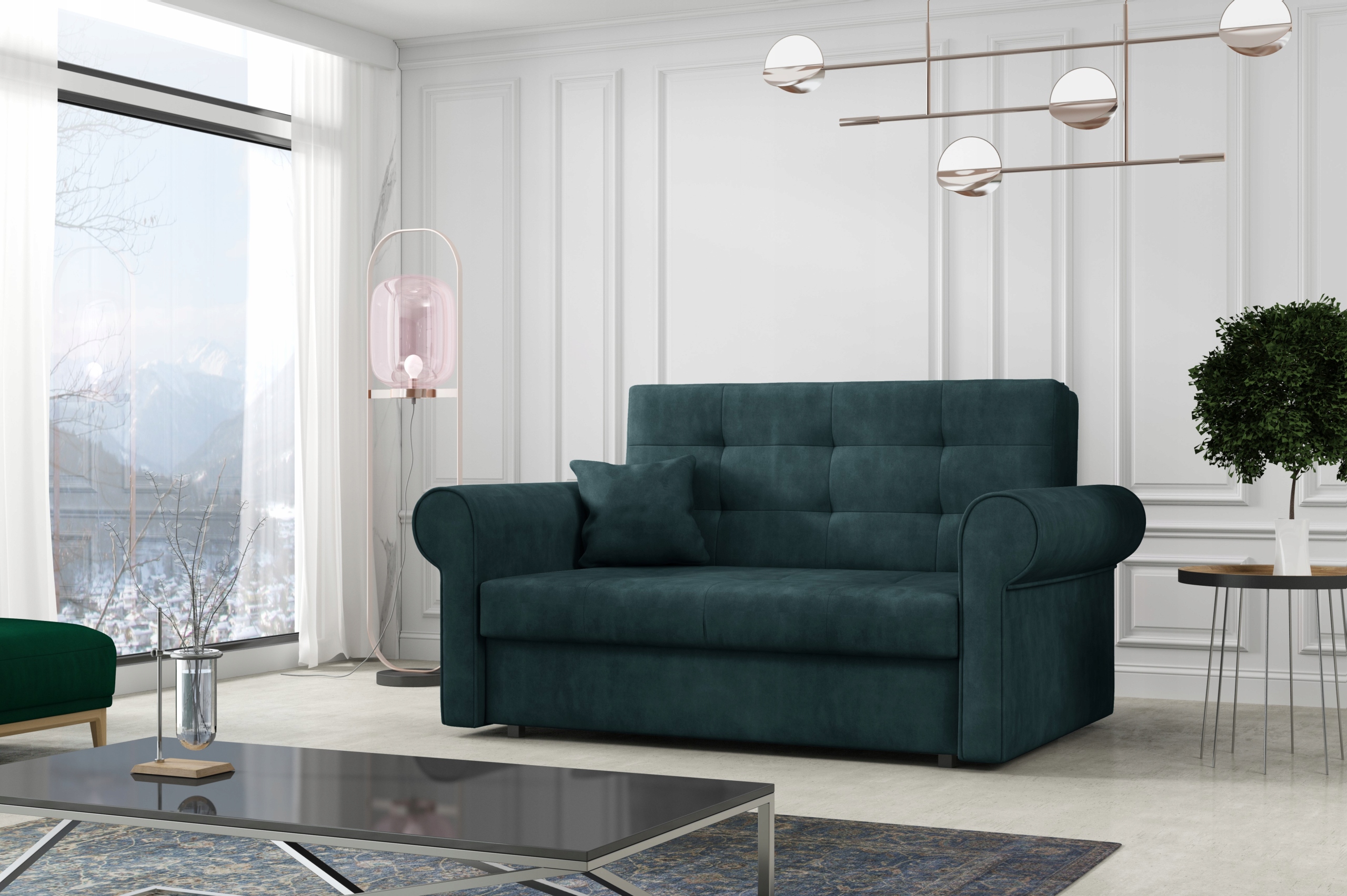 

sofa Viga II Silver rozkładana dwójka ze schowkiem
