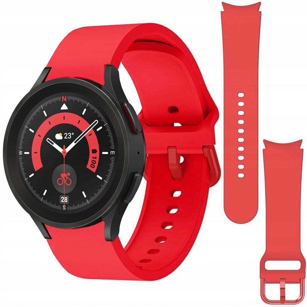 

Pasek Silikon do Galaxy Watch 5 Pro, Czerwony