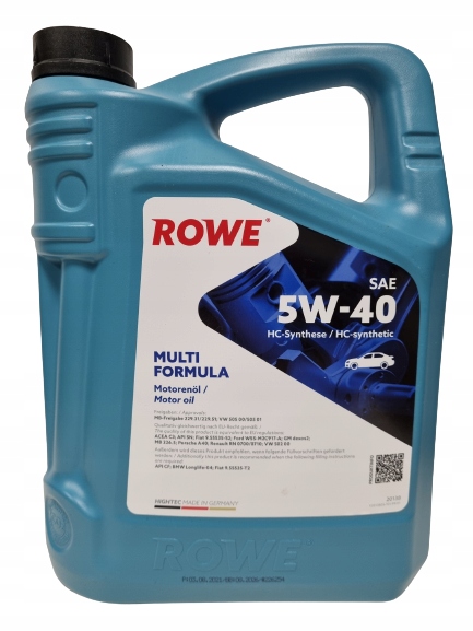OLEJ ROWE HIGHTEC MULTI FORMULA 5W40 5W-40 6L Producent Rowe