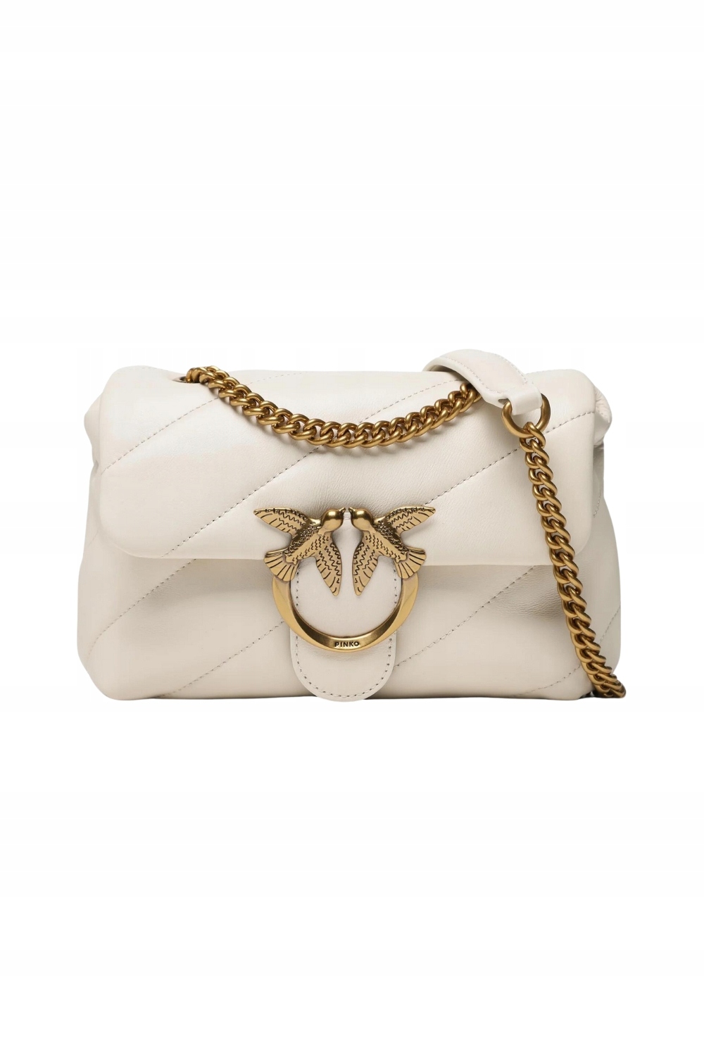 Pinko Bílá dámská kabelka Love Puff Mini CL