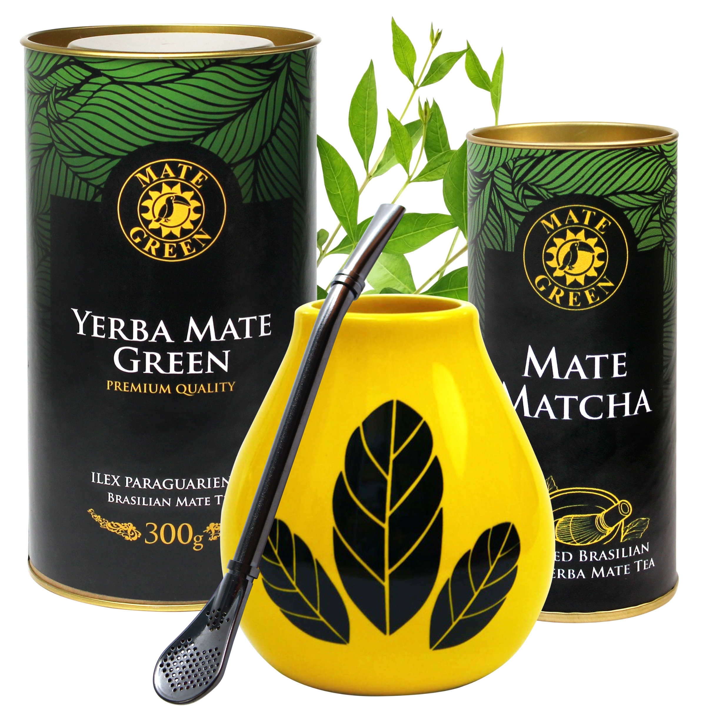 Startovací sada Yerba Mate Green Zvětšená 2 x Tuba Matero Bombilla 300 g