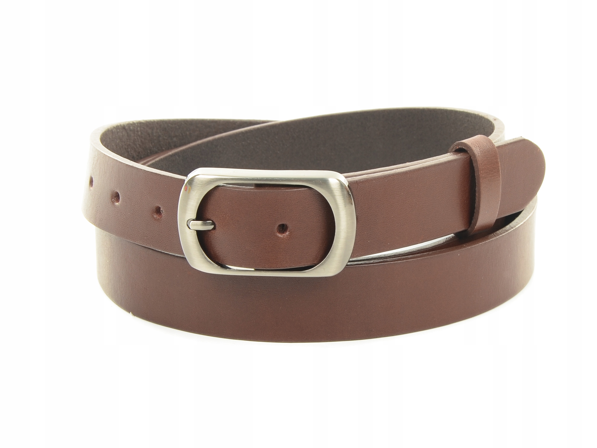 

XXL 165 cm Damski Pasek - Skóra Brązowy - 3 cm -pl