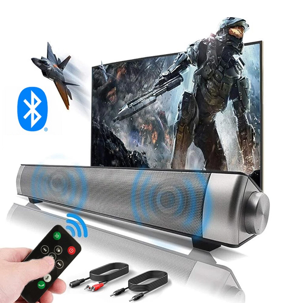 Mini Soundbar Bezprzewodowy Przenośny Głośnik Bluetooth Aux Rca Pilot