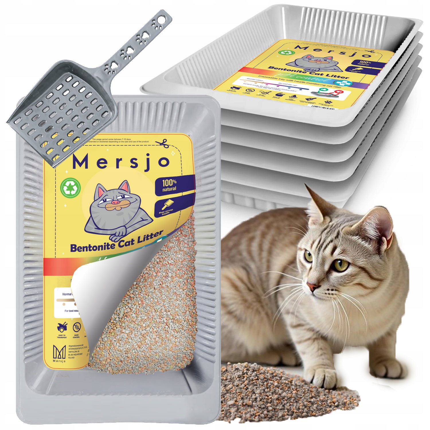 Mersjo Ph Control 5x2 7L Jednorázová podložka pro kočky s bentonitem