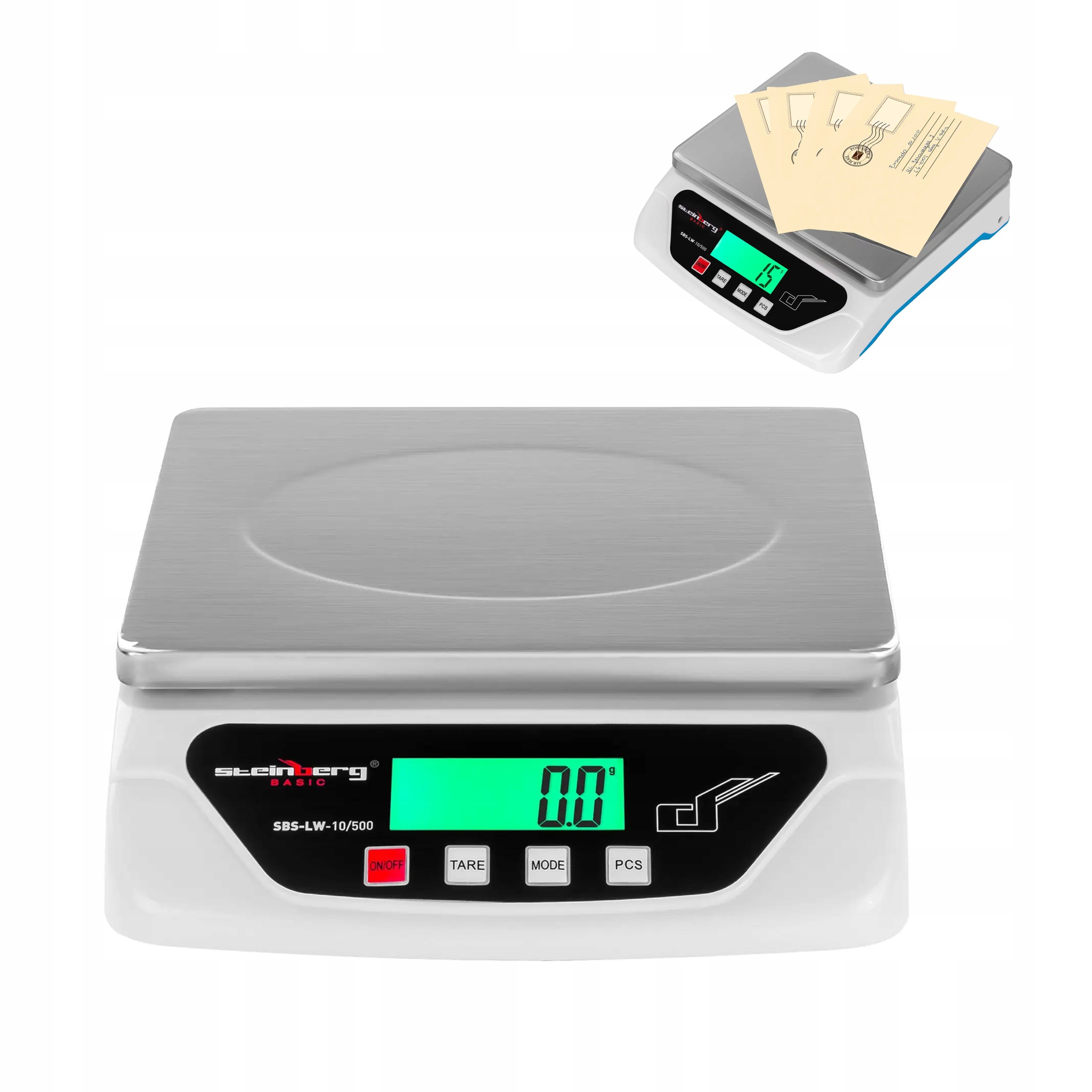 Poštovní Váha přesná 10 kg 0,5 g LCD s podsvícením