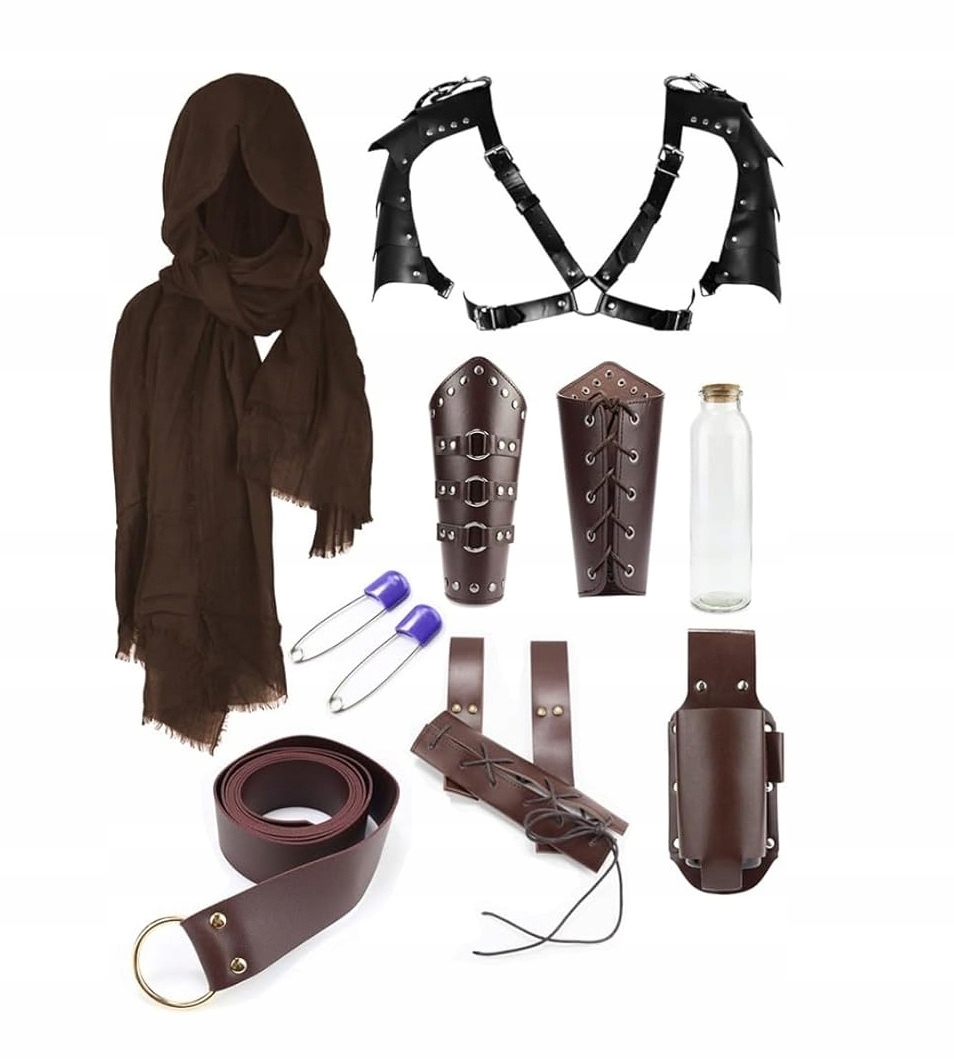 Kostým Středověký Převlek vikinga s hnědou cosplay sadou karneval