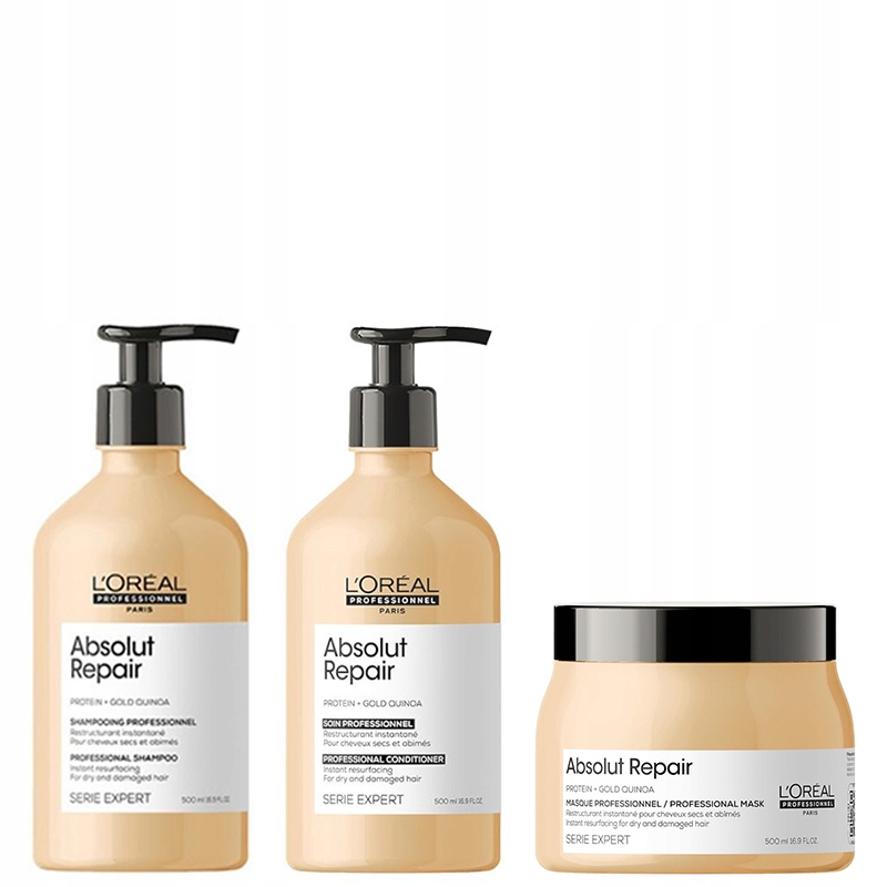 Loreal Absolut Repair šampon 500 ml kondicionér 500 ml New maska 500 ml
