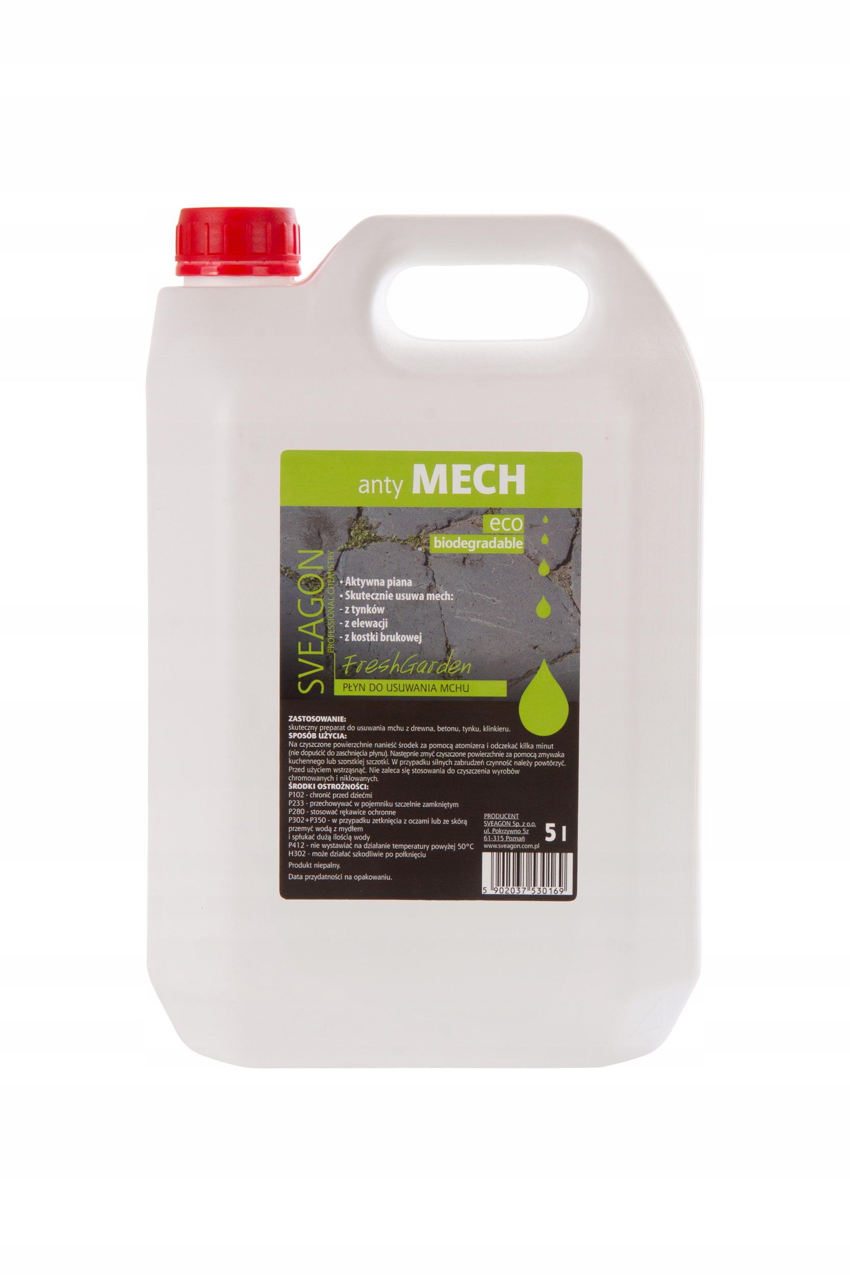 Čisticí prostředek na čištění fasád, betonu a klinkeru Sveagon Anti Mech 5L