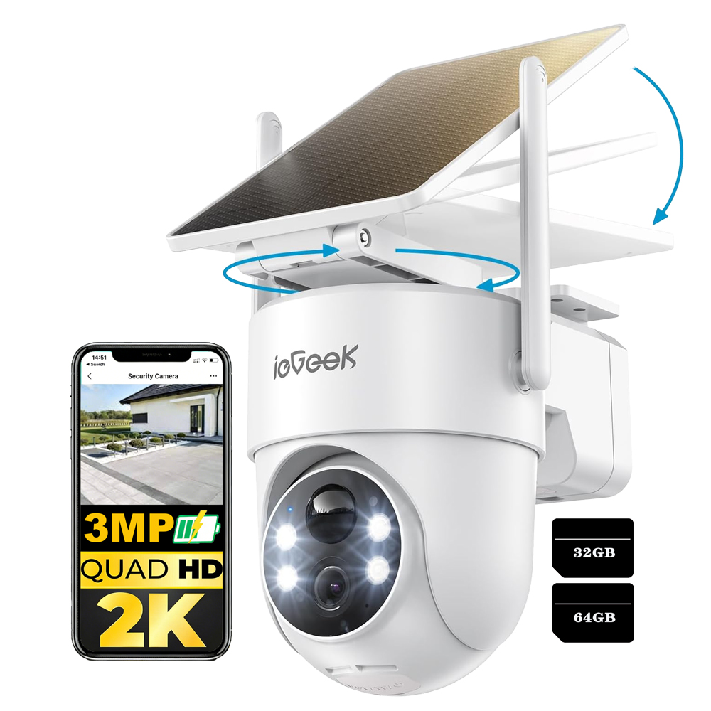 3MPX bezdrátová venkovní bezpečnostní kamera s paměťovou kartou