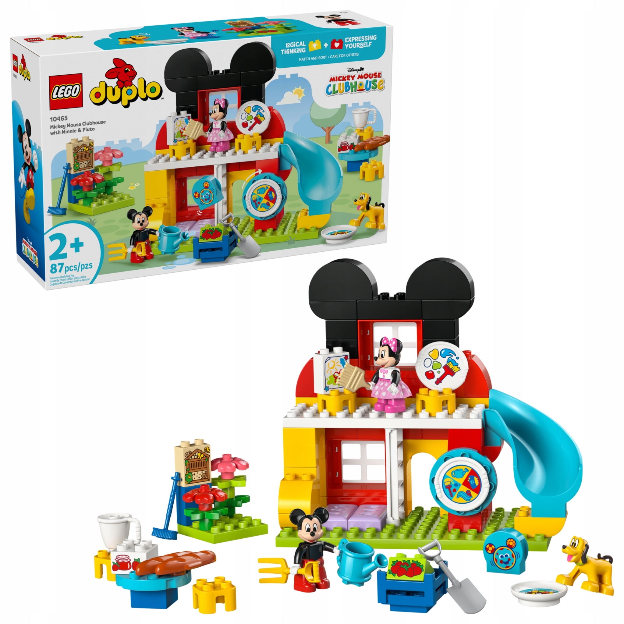 Lego Duplo 10465 Klub Mickey Mouse s Minnie a Plutem Sada kostek Domeček 2+