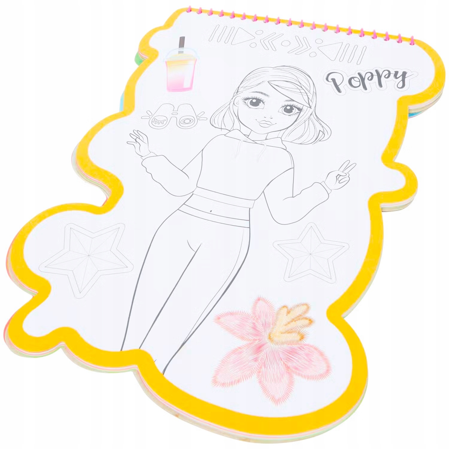 ZESTAW KREATYWNY KOLOROWANKA KONTUROWA NAKLEJKI FLAMASTRY MODELKI DRESS UP EAN (GTIN) 4010070631727