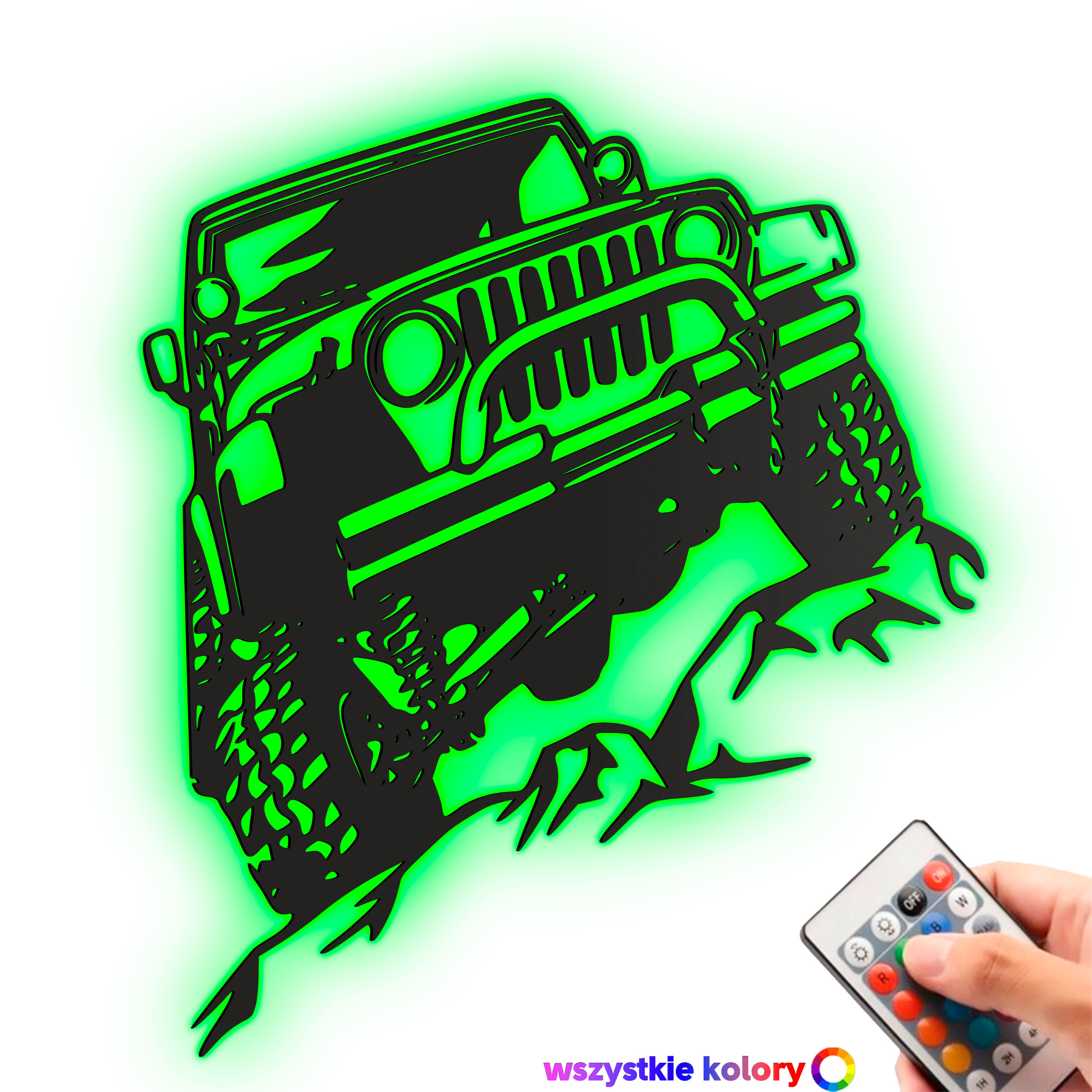 Dřevěný 3D obraz Suv Nástěnná Dekorace Dárek Noční Lampa Led