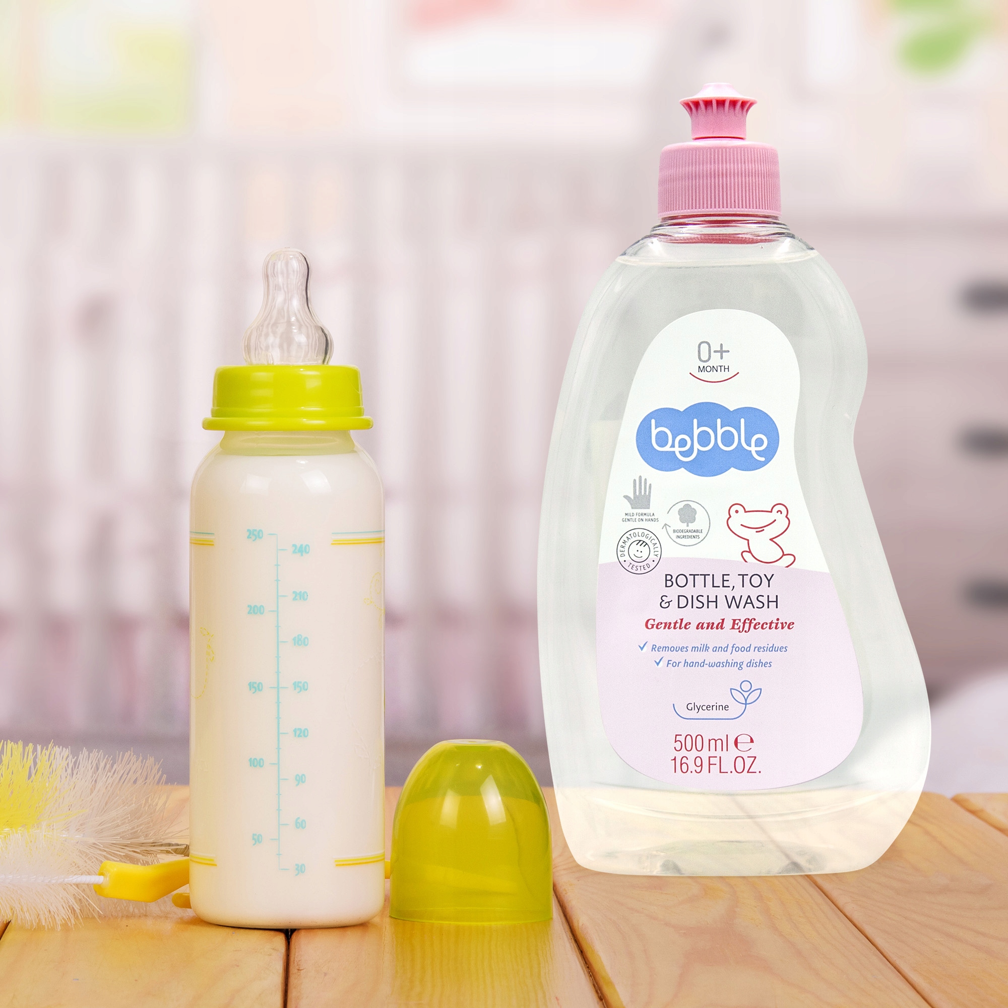 BEBBLE PŁYN DO MYCIA BUTELEK smoczków naczyń zabawek 500 ml Marka Bebble