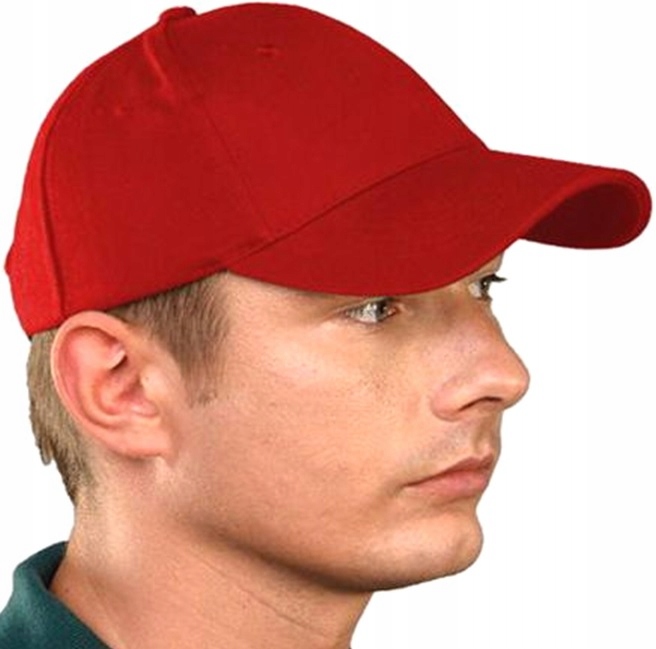 

Czapka Czapeczka Z Daszkiem czerwona 100% bawełna
