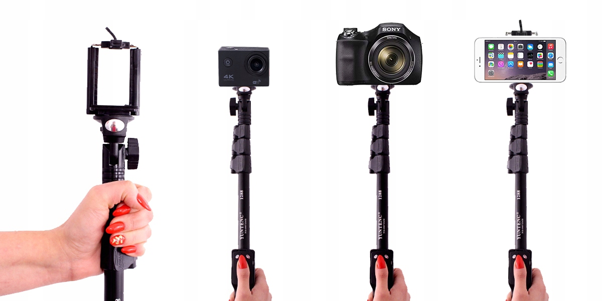 палиця для Селфі BT Selfie stick 125 см телескопічна сильна Марка Webski