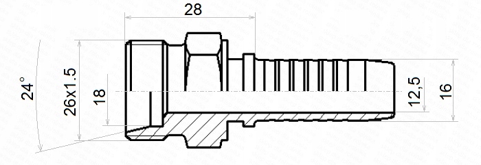 CEL ZAKUCIE DN16 1-2SN M26x1.5 HYDROLIDER Producent części Hydrolider