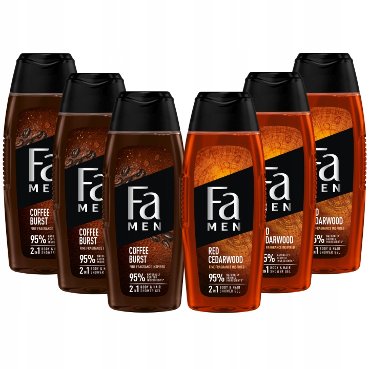 

Fa Men Żel pod Prysznic Kawa Cedr 400ml x 6szt