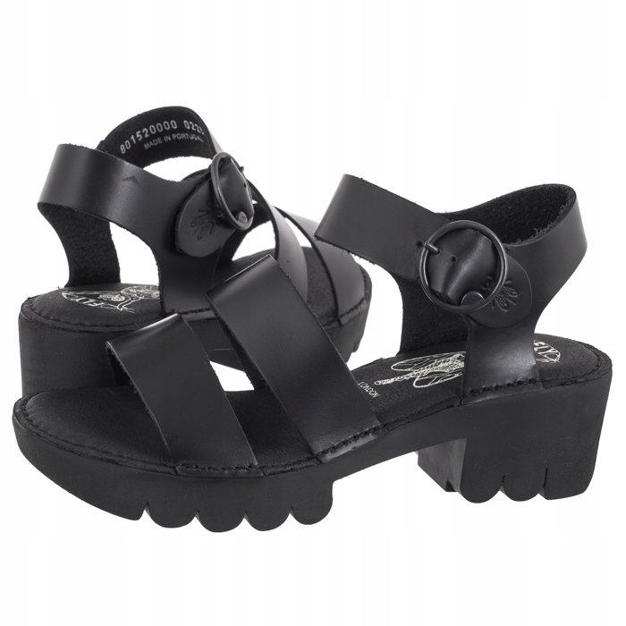 Dámské kožené sandály Fly London Egly Bridle Black, černé