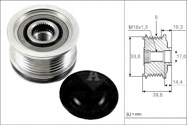 Ina Pásové Kolo Alternátoru Renault Asistent řidiče #28