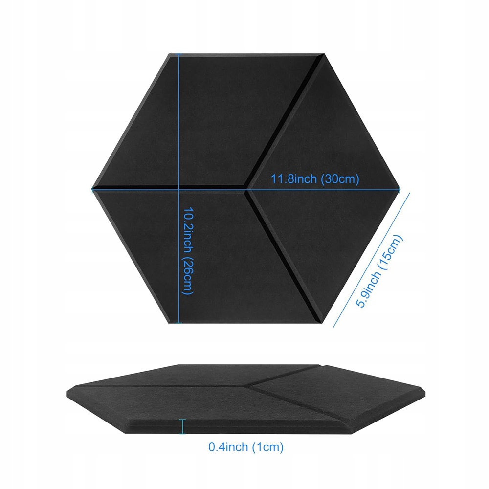 Dekorativní Akustické Samolepicí Tlumící Panely Do Pokoje, Černé