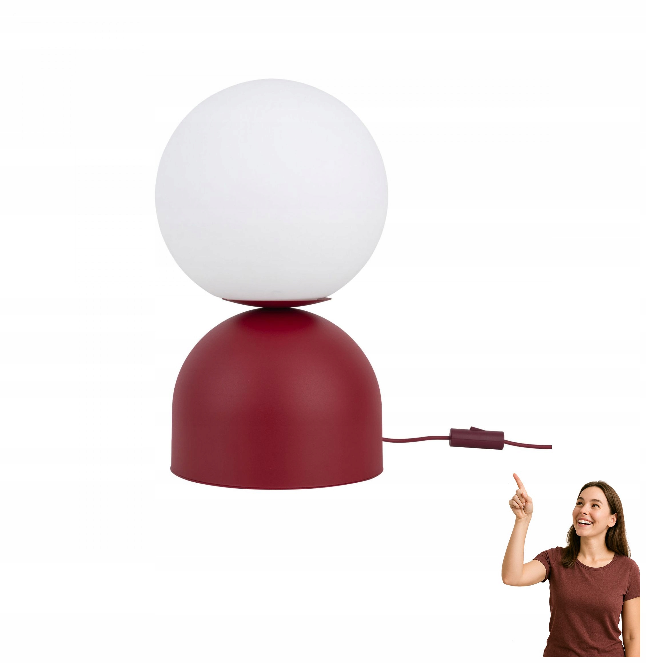 Nočná lampa na komodu Tk Lighting Mikiburgund 16217
