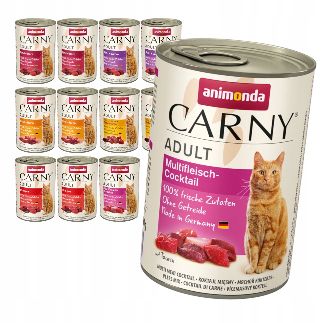 Levně Animonda Carny Adult 12x400g Vlhké Krmivo pro dospělé kočky Mix Chutí