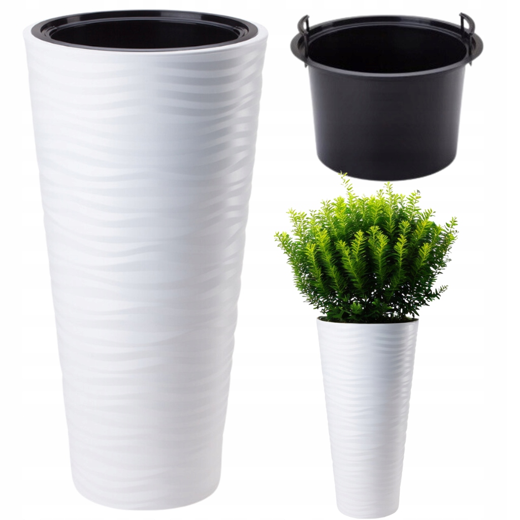 Donica Sahara Dunes Slim ŚR.40H79 Efekt 3D Biała Wkład