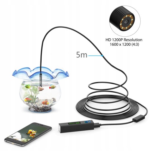 WIFI ENDOSCOPE INSPECTION CAMERA 1200P andrord/IOS Kod producenta SDF23542