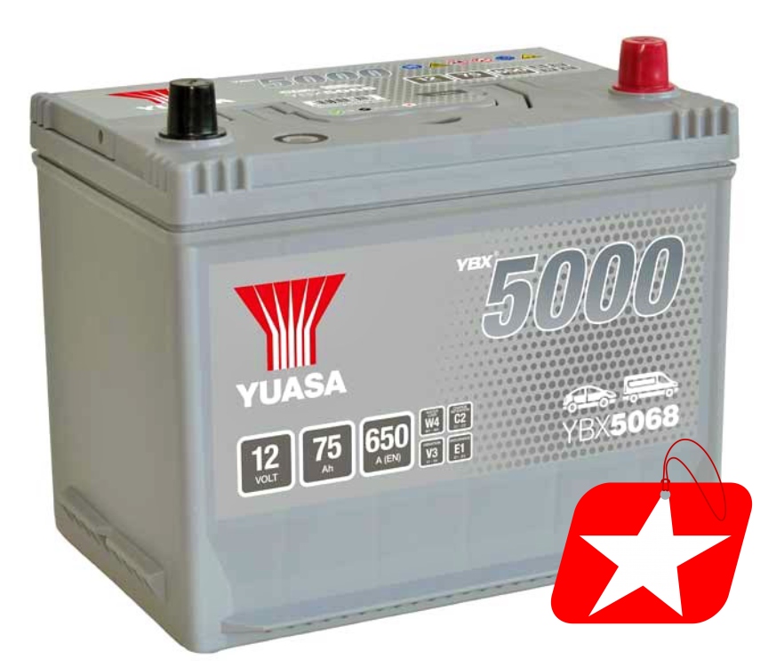 YUASA YBX5068 SILVER JAPAN 75AH 650A