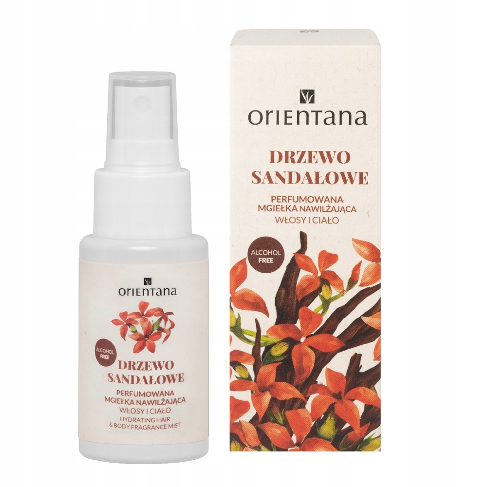 Orientana Sandálové dřevo Parfémovaná hydratační mlha na vlasy 50 ml