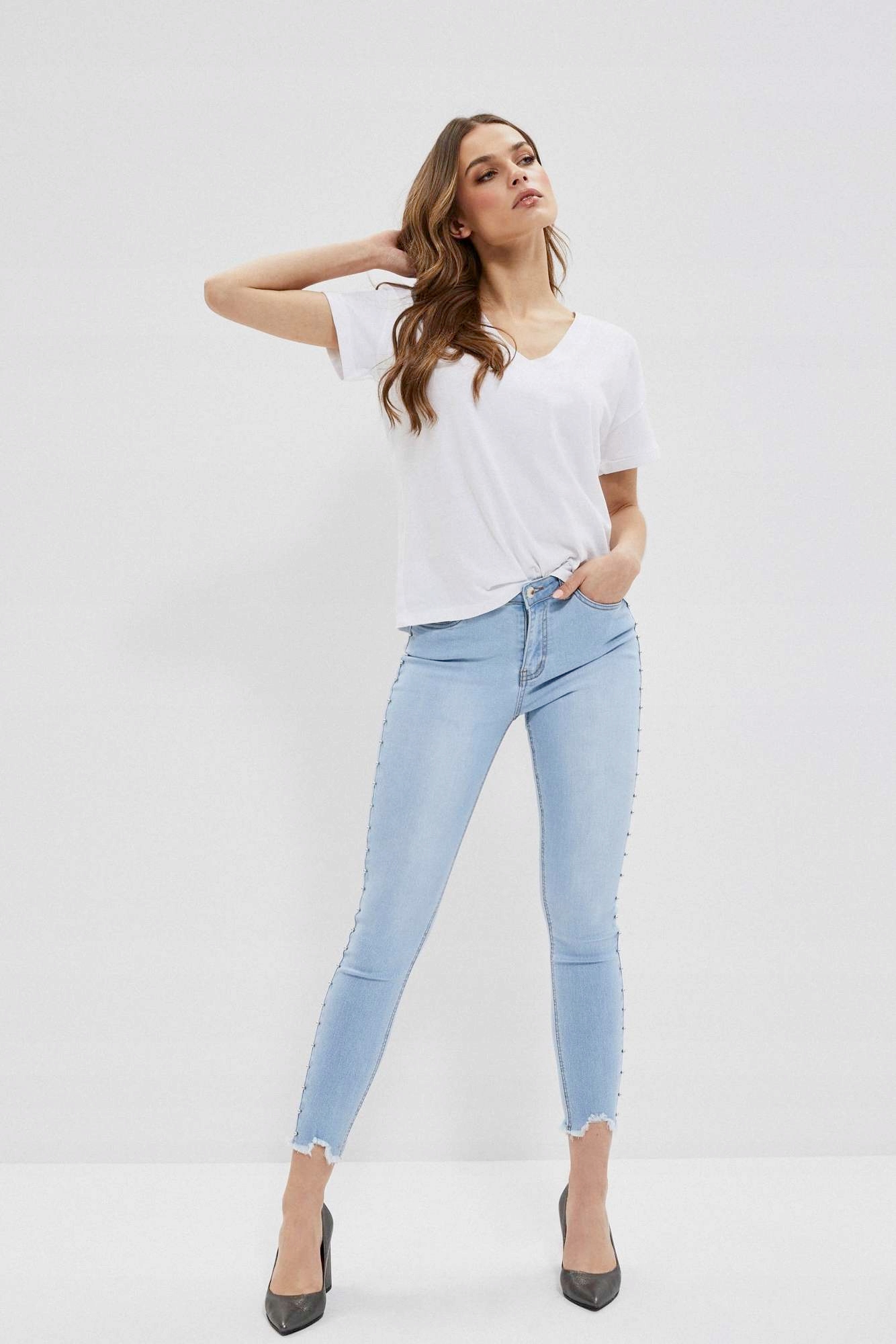 

Jeansy medium waist M od Moodo
