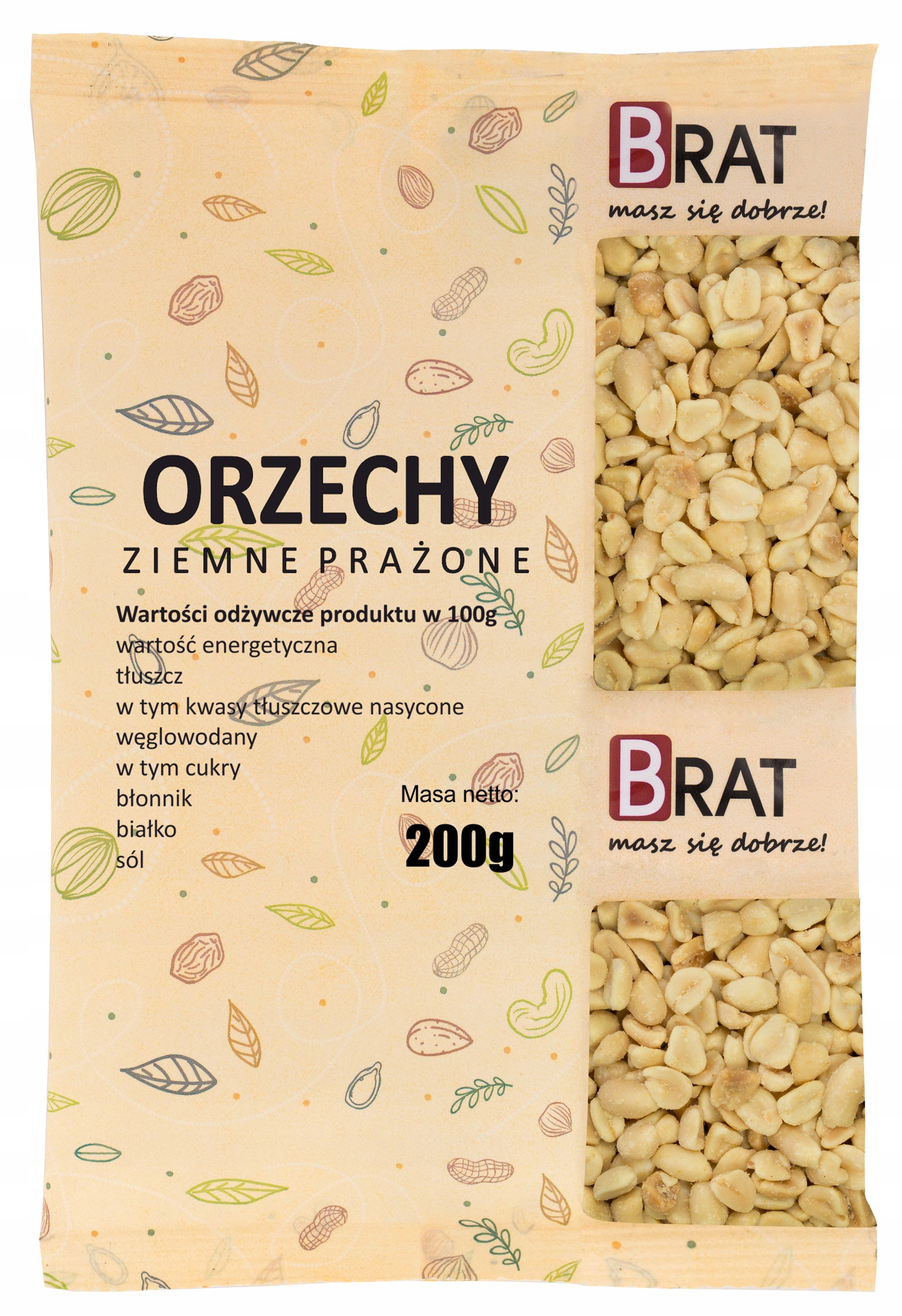 Levně 10x Brat pražené arašídy solené 200g