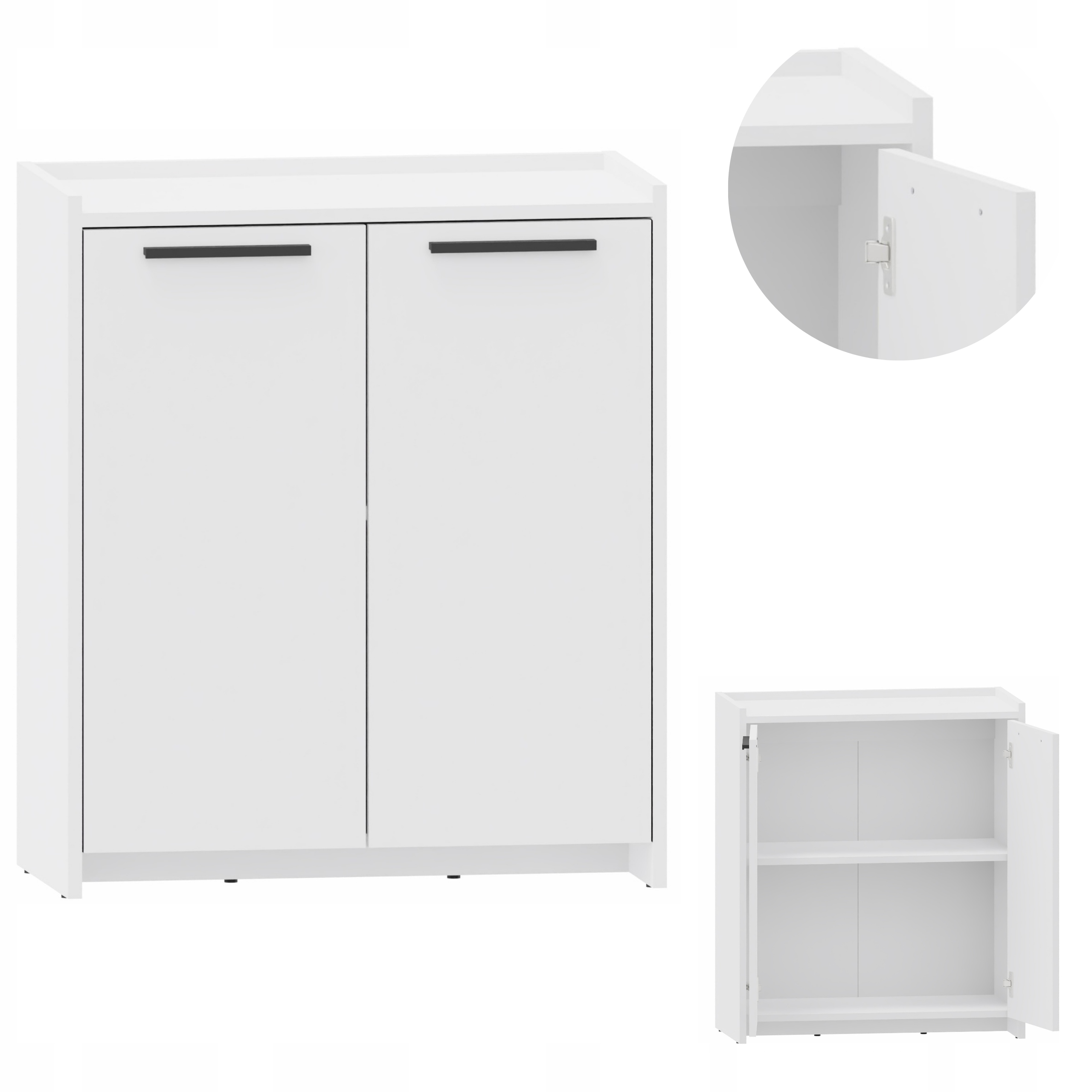 Komoda Altivo Com 70 2D biela, veľká kancelárska skrinka na priečinky a oblečenie