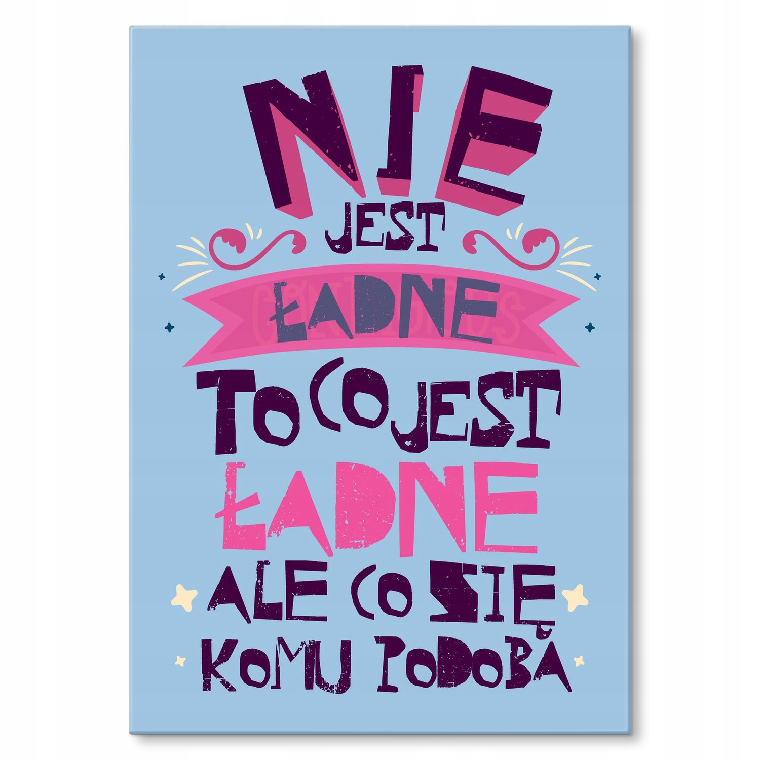 Kovový plakát Není pěkný Dárek 42 x 59 cm