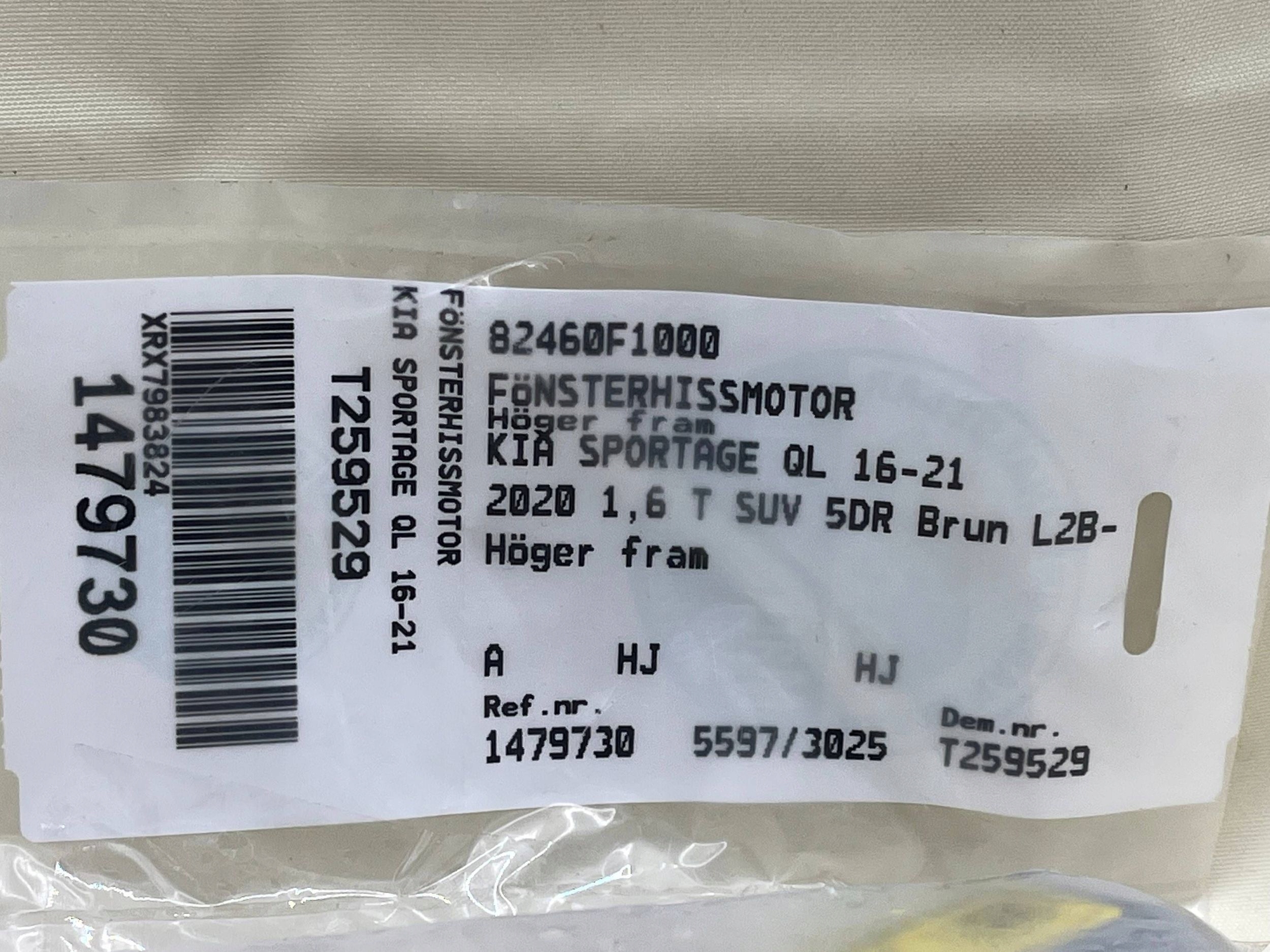KIA SPORTAGE IV 4 mini motor lifting windows front right 82460F1000 !J