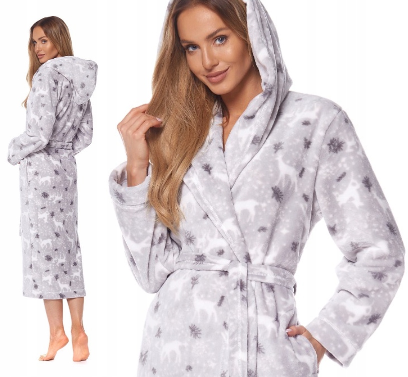 

Długi szlafrok damski 2126 Winter - crystal #XL