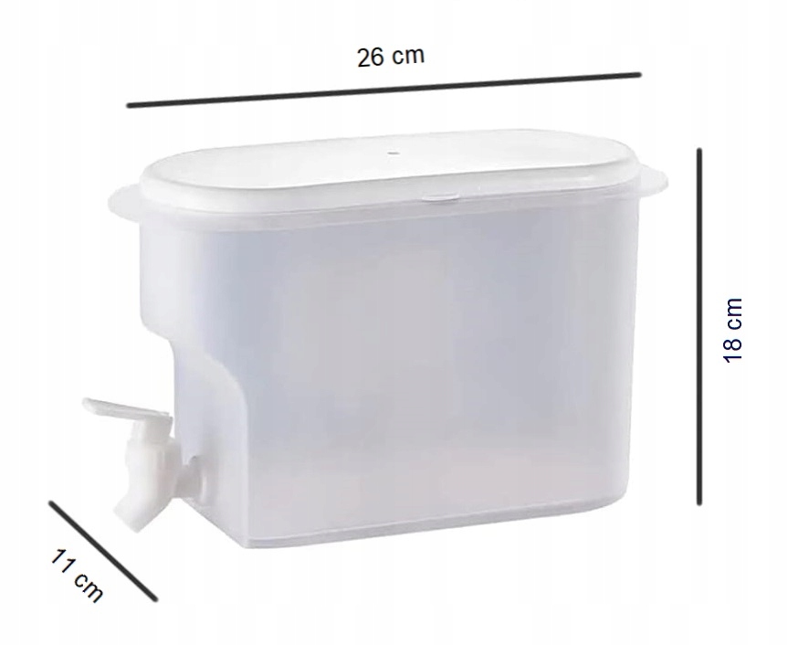 POJEMNIK NA ZIMNE NAPOJE Z KRANEM DO LODÓWKI Producent inna