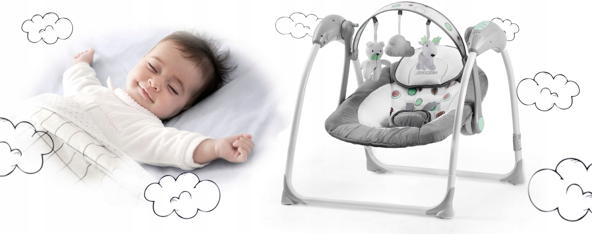 LEŻACZEK BUJACZEK AUTOMATYCZNY ELEKTRYCZNY HUŚTAWKA KOŁYSKA MUZYKA MELODIE EAN (GTIN) 5908220470656