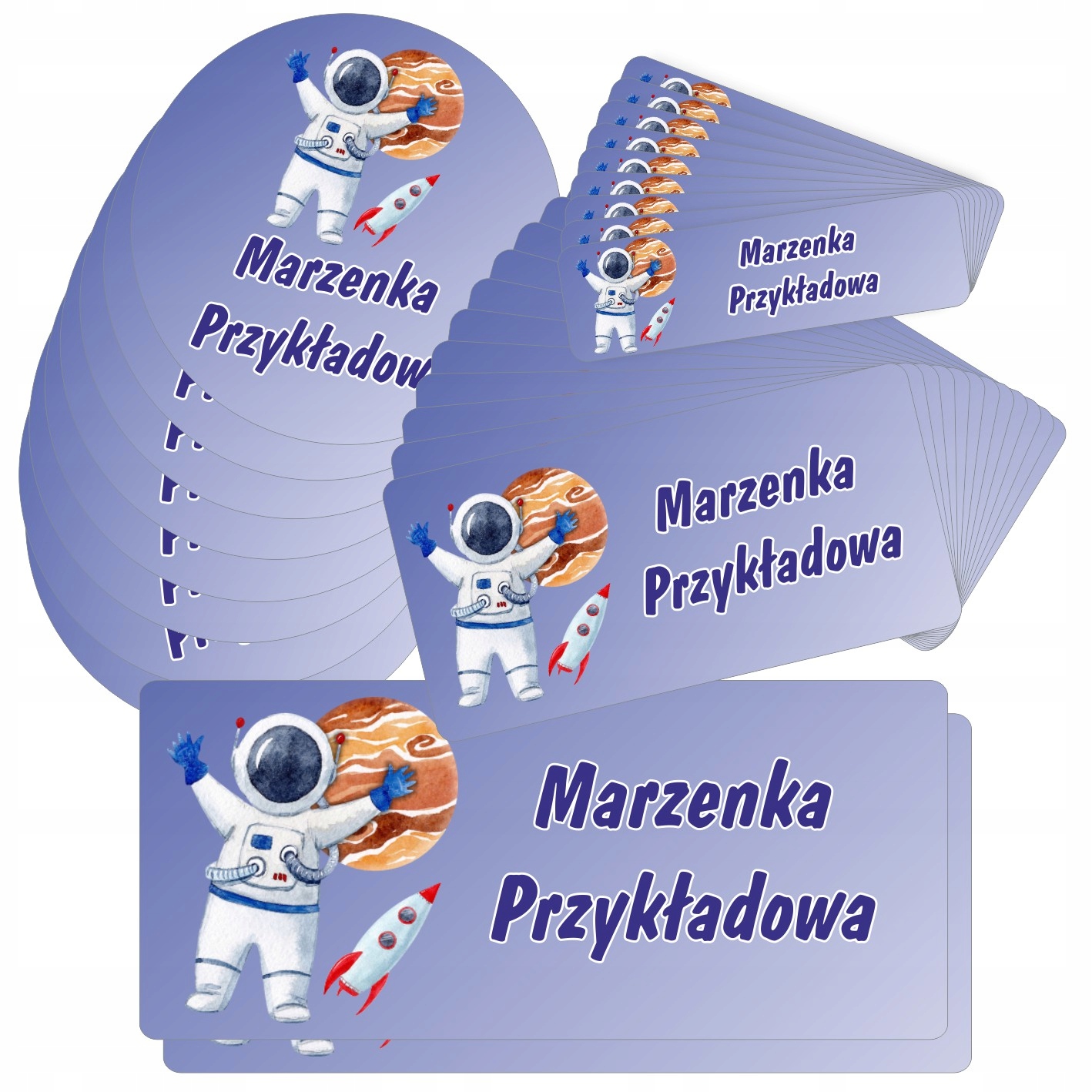 

30x Naklejki imieniem nazwisko na przybory szkolne