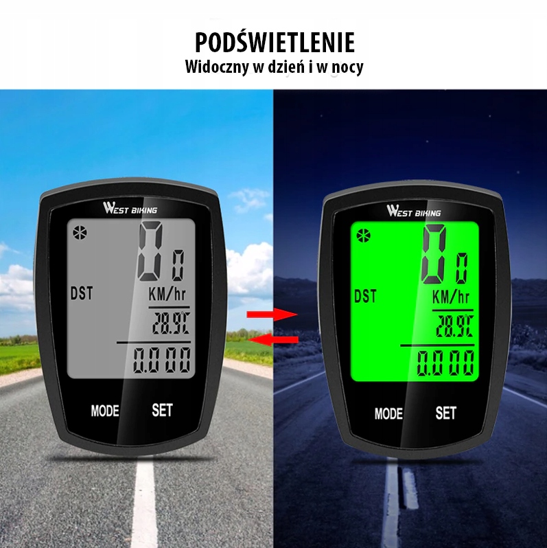 Bezprzewodowy Licznik Rowerowy Prędkościomierz LCD Model DM-K455ES-X