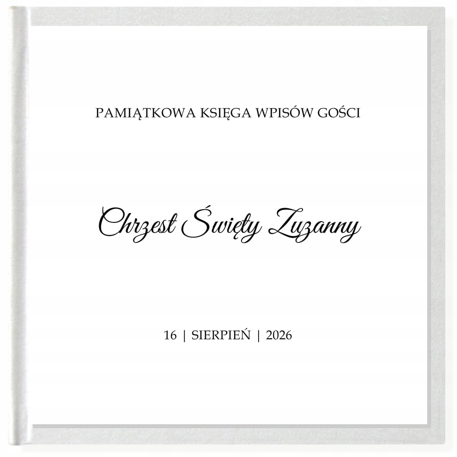 Księga gości WHITE CLASSY na CHRZEST