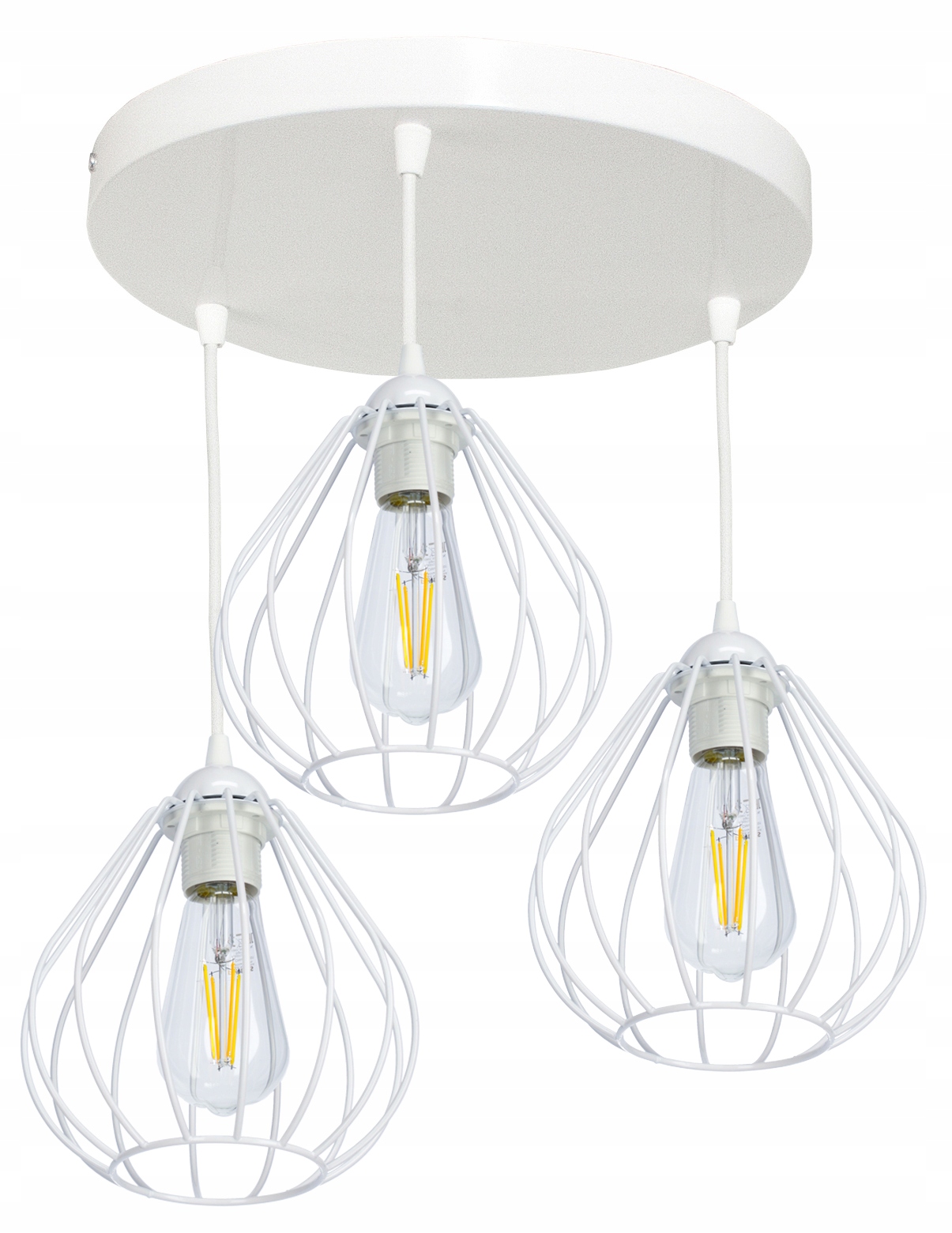 

Lampa Wisząca Żyrandol Sufitowa Melon biała Led