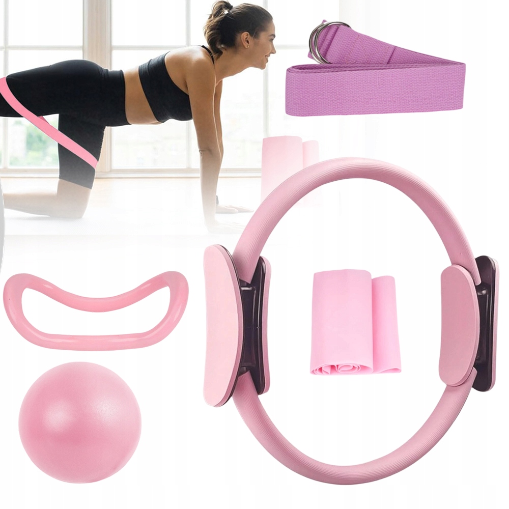 Zestaw Do Ćwiczeń Pilates, Kółko Oporowe Z Piłką Do Jogi, Pasek Oporowy