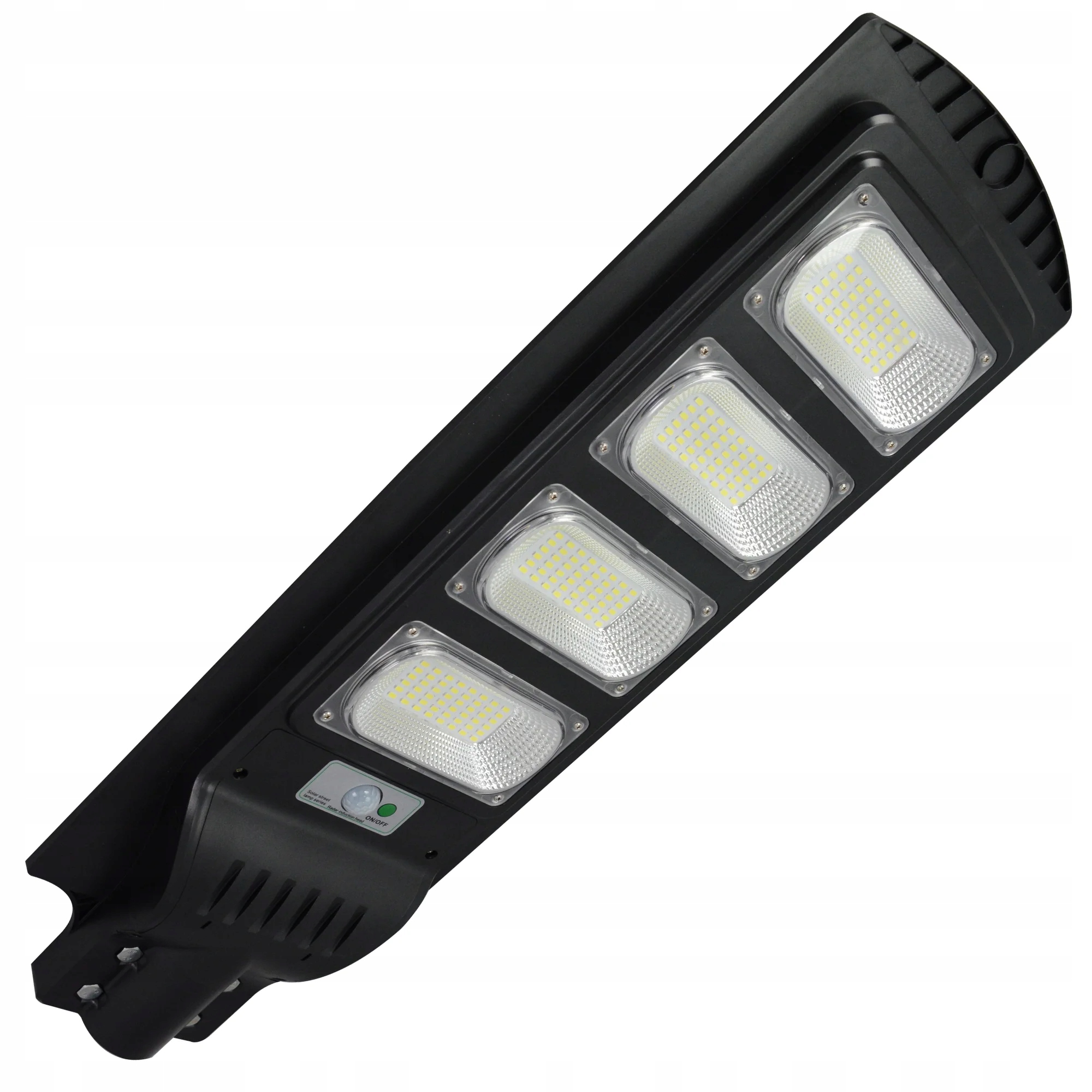 Solárna pouličná lampa Led reflektor so senzorom a diaľkovým ovládaním, čierna Polux