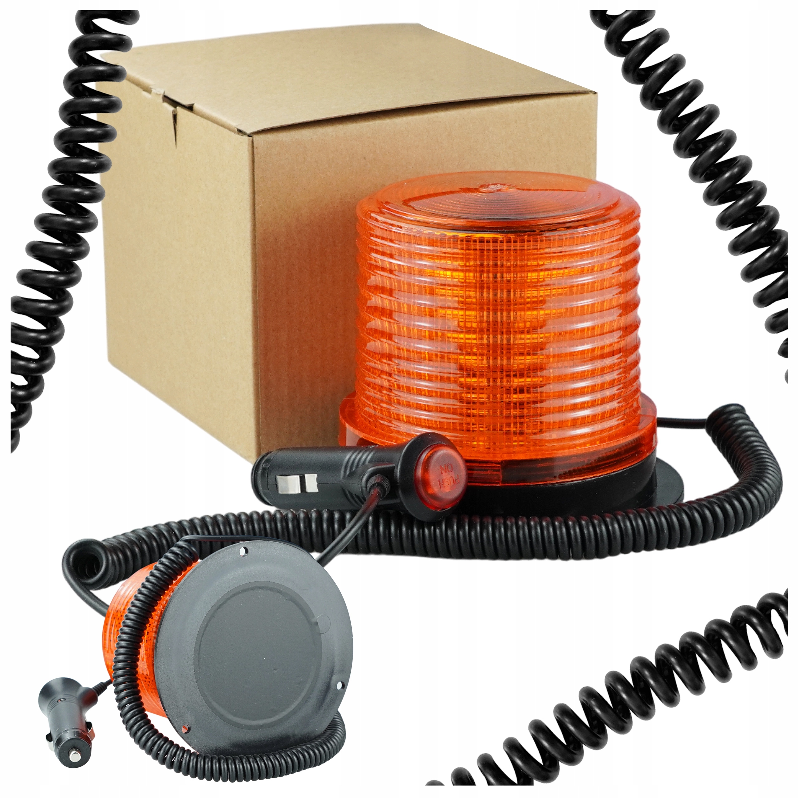 VÝSTRAŽNÉ LED KONTROLNÍ SVĚTLO KOHOUT MAGNETICKÉ 12V 24V LED STROBOSTROPICKÉ